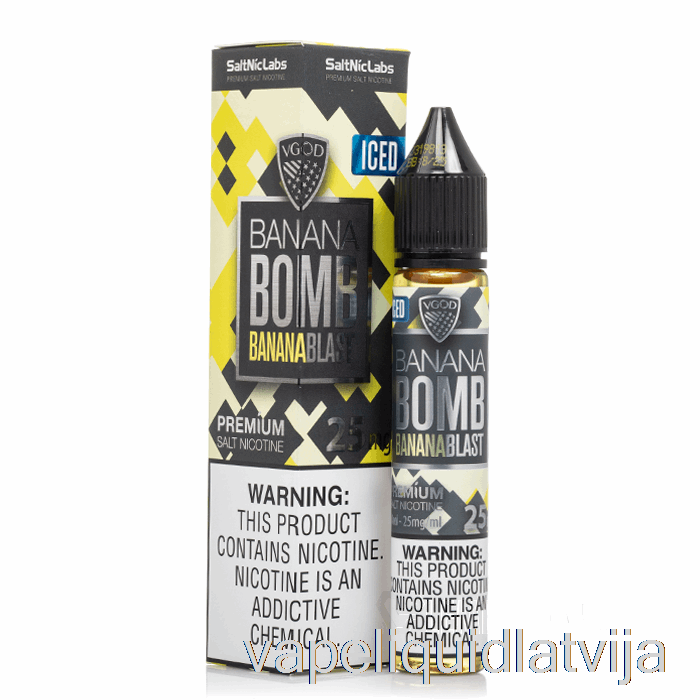 Ledus Banānu Strūkla - Vgod Saltnic - 30ml 50mg Vape šķidrums